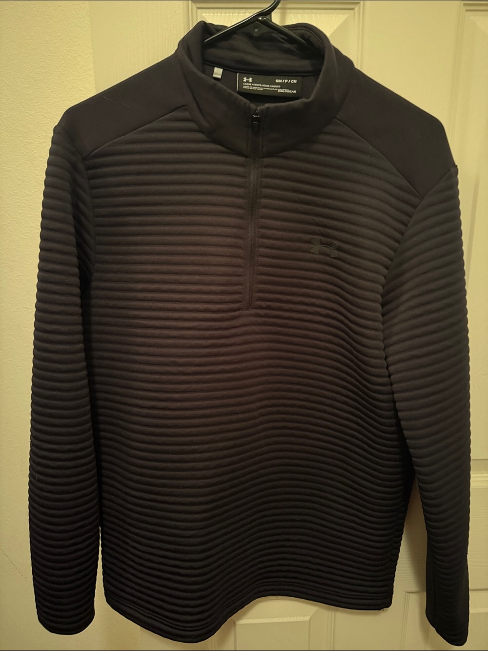 Under Armour Men's Black Quilted Half-Zip Pullover